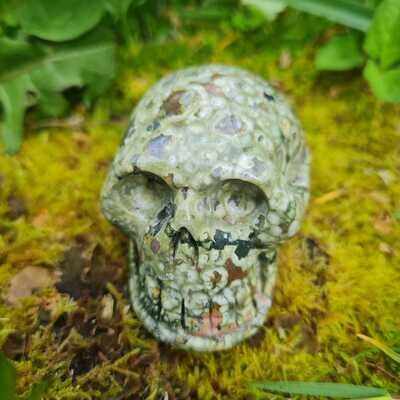 Rainforest Jasper Crystal Skull 2.25