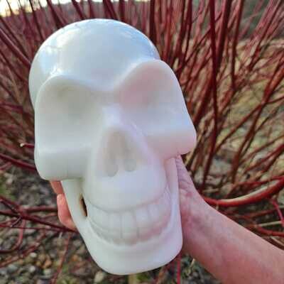 White Jade Crystal Skull 8"*