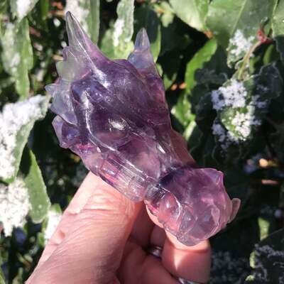Purple Fluorite Dragon Skull 3