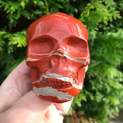 Red Jasper Crystal Skull 3.5