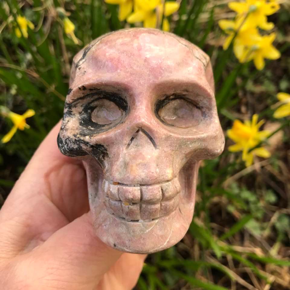 Rhodonite Crystal Skull 3.5"*