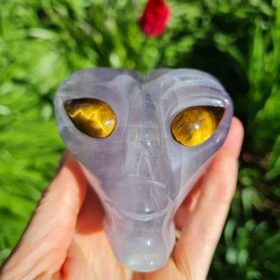 Andromeda Lavender Fluorite with Tiger's Eyes Star Being 3