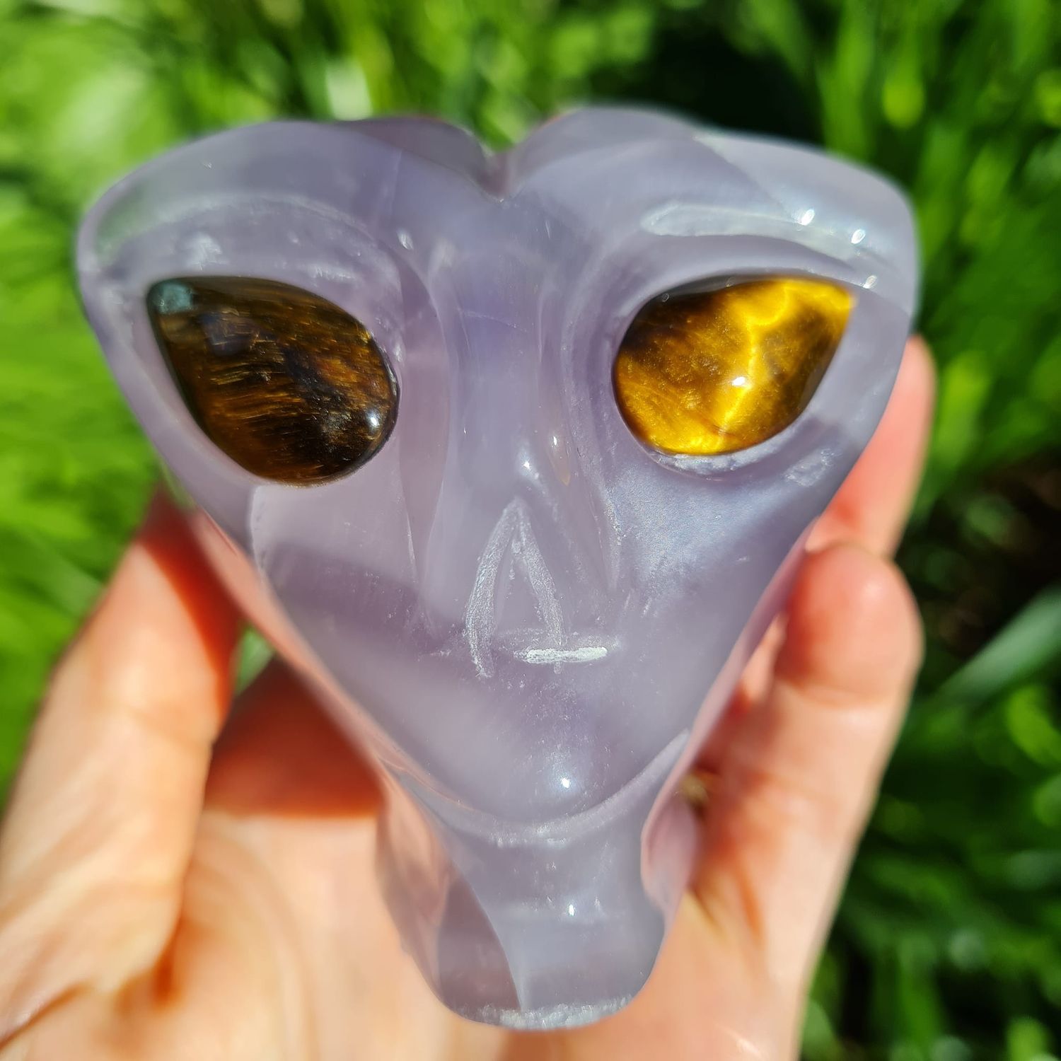 Great Bear Lavender Fluorite with Tiger's Eyes Star Being 3"*