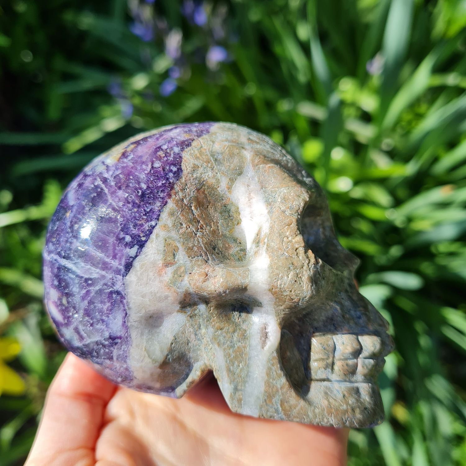 Inner Goddess Lepidolite Crystal Skull 3.5&quot;