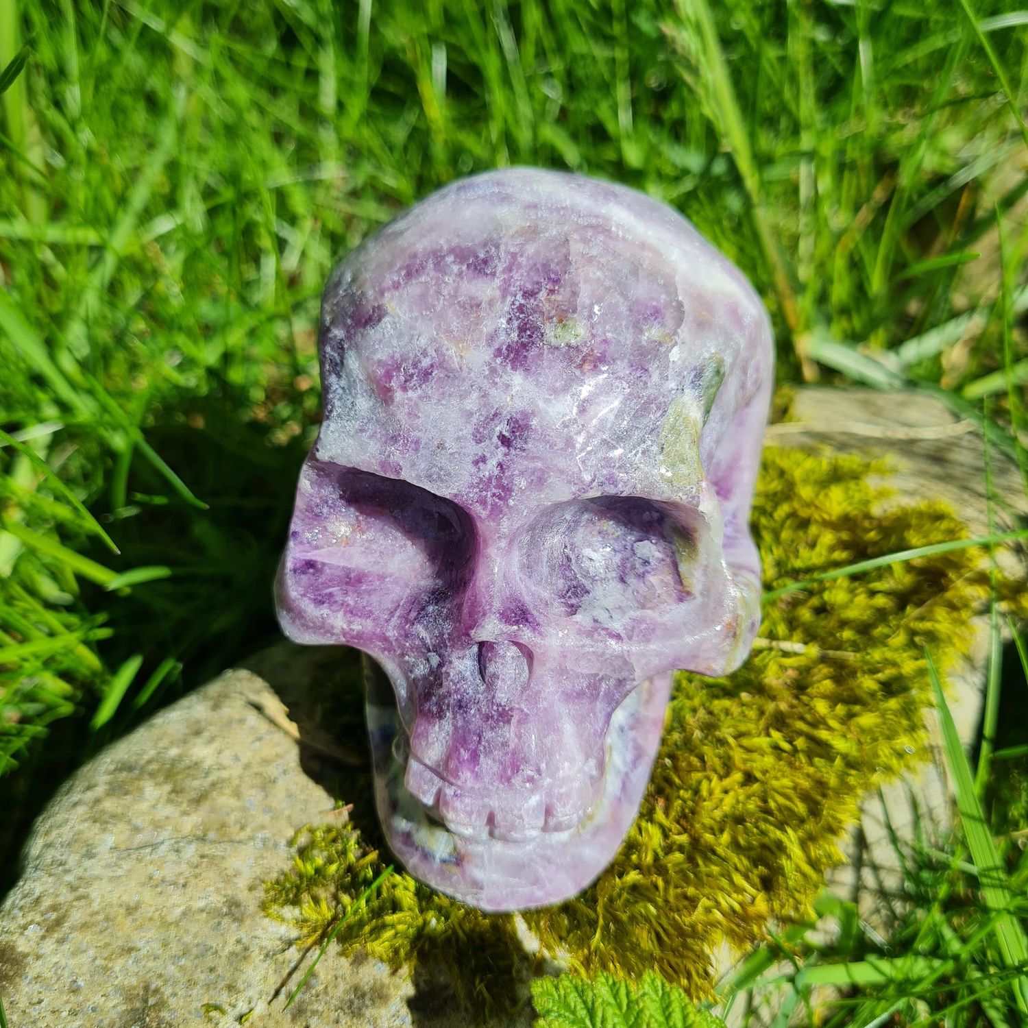 Lepidolite Crystal Skull 3.5"*