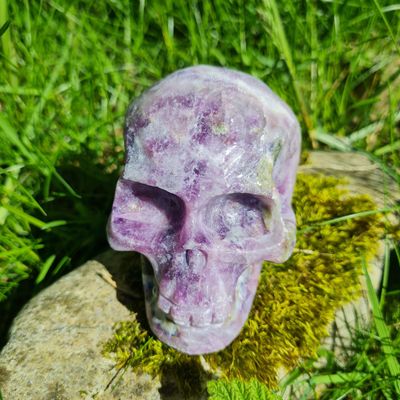 Lepidolite Crystal Skull 3.5