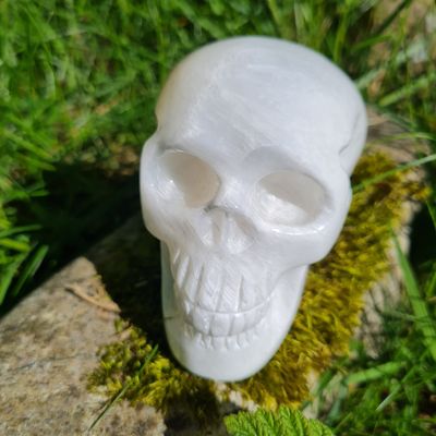 Scolecite Crystal Skull 3.5"