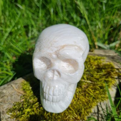 Scolecite Crystal Skull 3.25"
