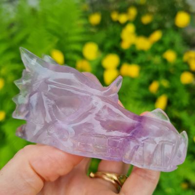 Lilac Fluorite Dragon Skull 3&quot;*