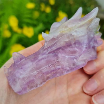 Lilac Fluorite Dragon Skull 3&quot;*