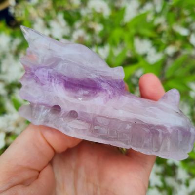 Lilac Fluorite Dragon Skull 3&quot;*