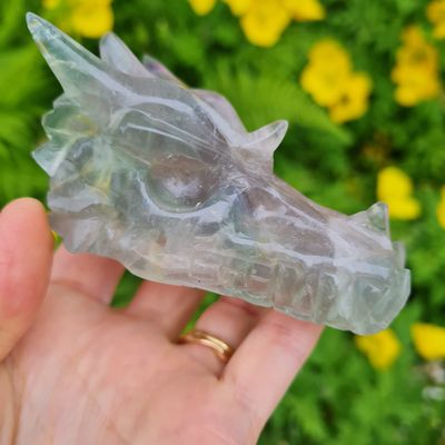 Mixed Fluorite Dragon Skull 3&quot;*