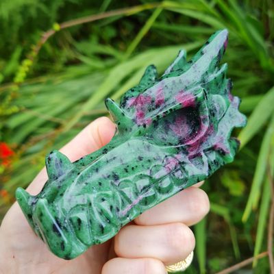 Ruby Zoisite Dragon Skull 4&quot;*