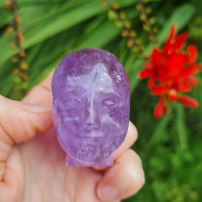 Amethyst Galactic Baby Skull 1.5&quot;*