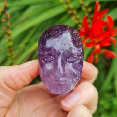Amethyst Galactic Baby Skull 1.5&quot;*