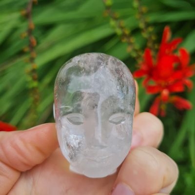 Clear Quartz Galactic Baby Skull 1.5&quot;*
