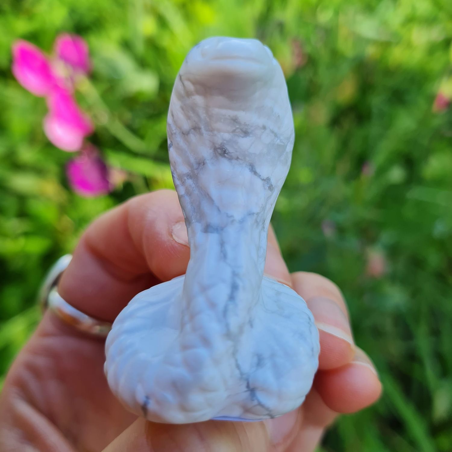 White Howlite Cobra 2&quot;