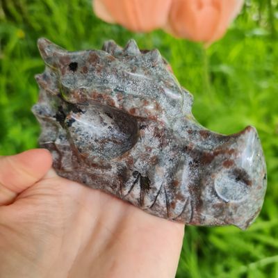 Yooperlite Dragon Skull 4&quot;