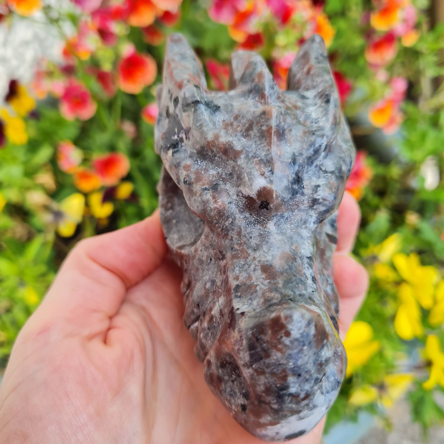 Yooperlite Dragon Skull 4&quot;