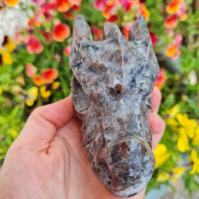 Yooperlite Dragon Skull 4&quot;