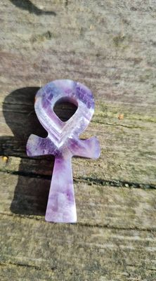 Purple Fluorite Crystal Ankh 2&quot;