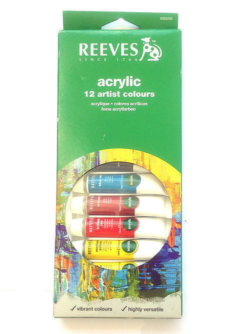 Reeves Acrylic Paint Set 12 10ml tubes