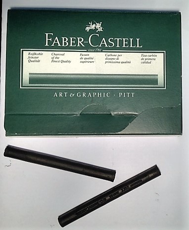 Faber Pitt Compressed Charcoal Black Medium -  Stick