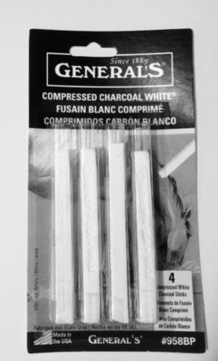 Generals Compressed Charcoal White - Stick