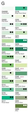 Copic  - INK REFILLS - G - Greens -