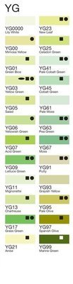 Copic - INK REFILLS - YG - Yellow Greens -
