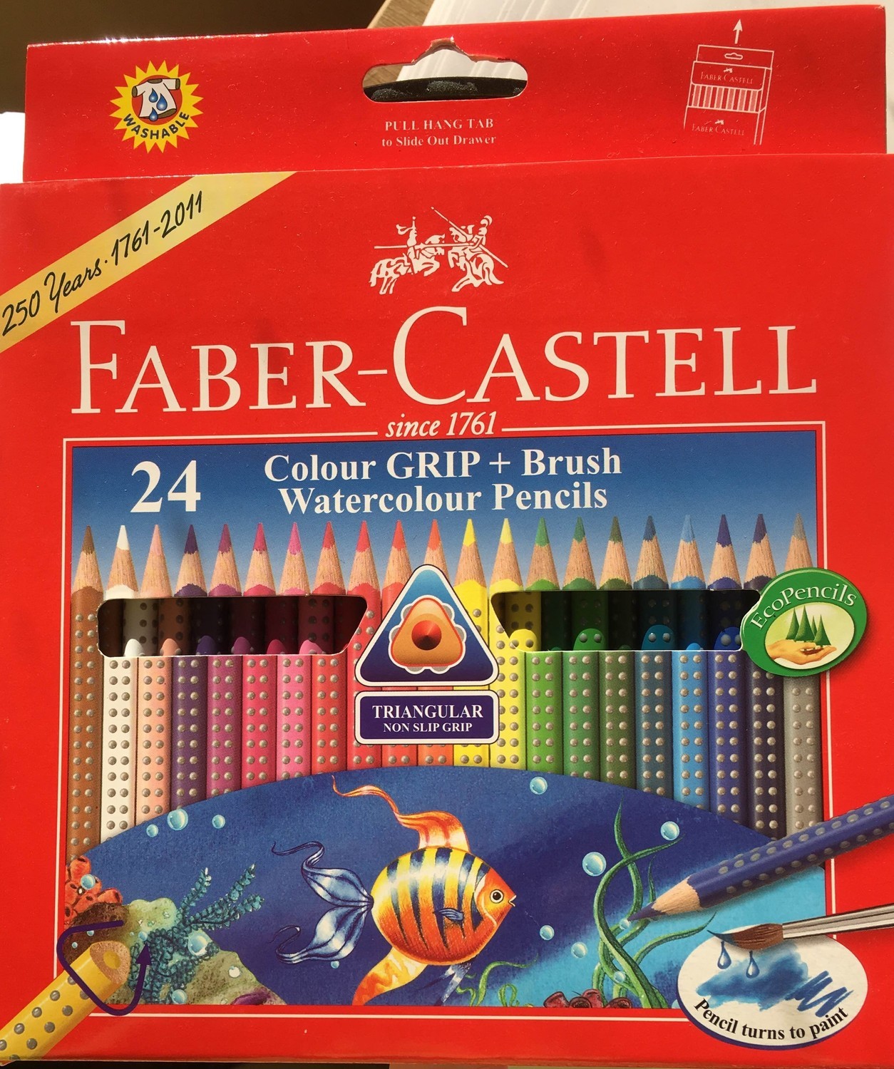 Faber Castell Colour Grip Watercolour Pencils 24