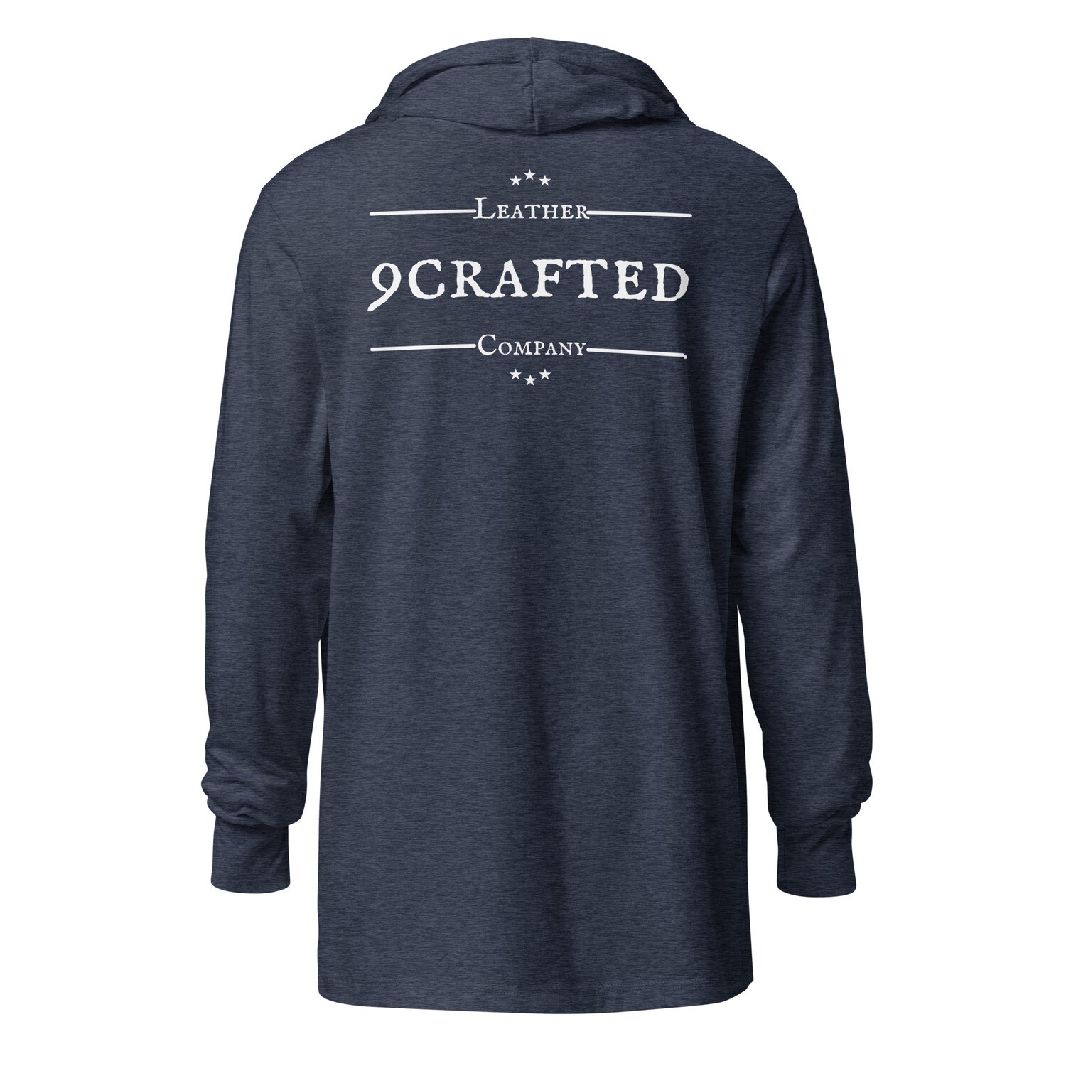 Hooded long-sleeve tee with front and back logo