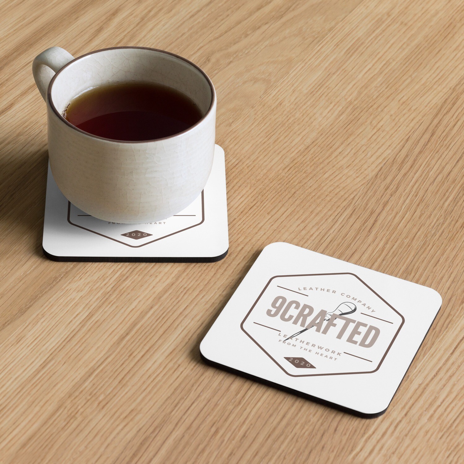 Cork-back coaster