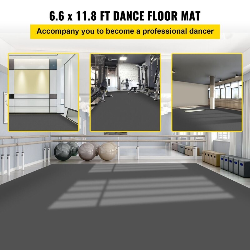 VEVOR Piste de danse, rouleau de piste de danse de 6,6 x 11,8 pieds, piste de danse en vinyle PVC de 0,06 pouce d'épaisseur, piste de danse portable réversible noir/gris, piste de danse antidérapante VEVOR Piste de danse, rouleau de piste de danse de 6,6 x 11,8 pieds, piste de danse en vinyle PVC de 0,06 pouce d'épaisseur, piste de danse portable réversible noir/gris, piste de danse antidérapante