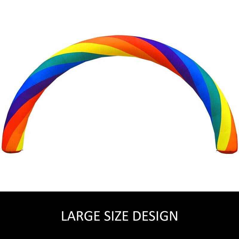 VEVOR – arc-en-ciel gonflable 26 pieds x 10 pieds, avec souffleur 110W, pour fête publicitaire, jardin de célébration