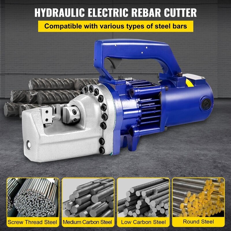 VEVOR Rebar Cutter, 1350W 110V Electric Hydraulic Rebar Cutter with Jaw Blades Cut 7/8inch 22mm Rebar within 4.5 sec