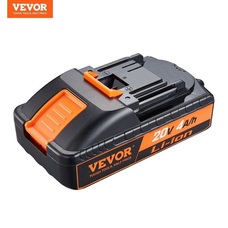VEVOR 20V 4.0Ah Lithium-Ion Battery - High-Capacity Replacement Battery Pack for Power Tools Batteries, Compatible with 20V Cordless Power Tools VEVOR 20V 4.0Ah Lithium-Ion Battery - High-Capacity Replacement Battery Pack for Power Tools Batteries, Compatible with 20V Cordless Power Tools