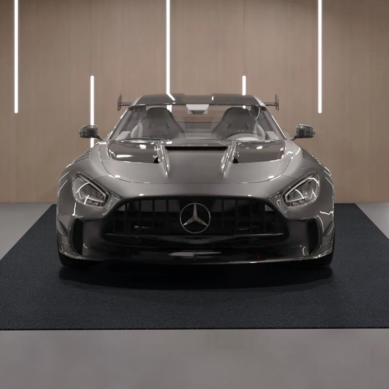 VEVOR Tapis de sol de garage imperméable pour sous la voiture, tapis de confinement robuste de taille compacte de 4,9' x 6' avec une forte adhérence, protège le sol du garage de l'eau