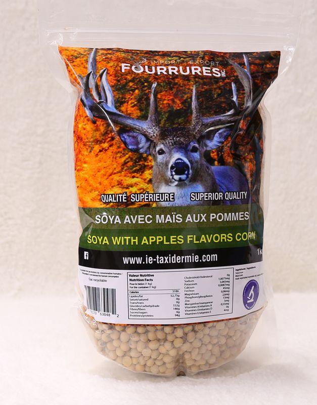 Moulée soya et maïs aux pommes 1KG