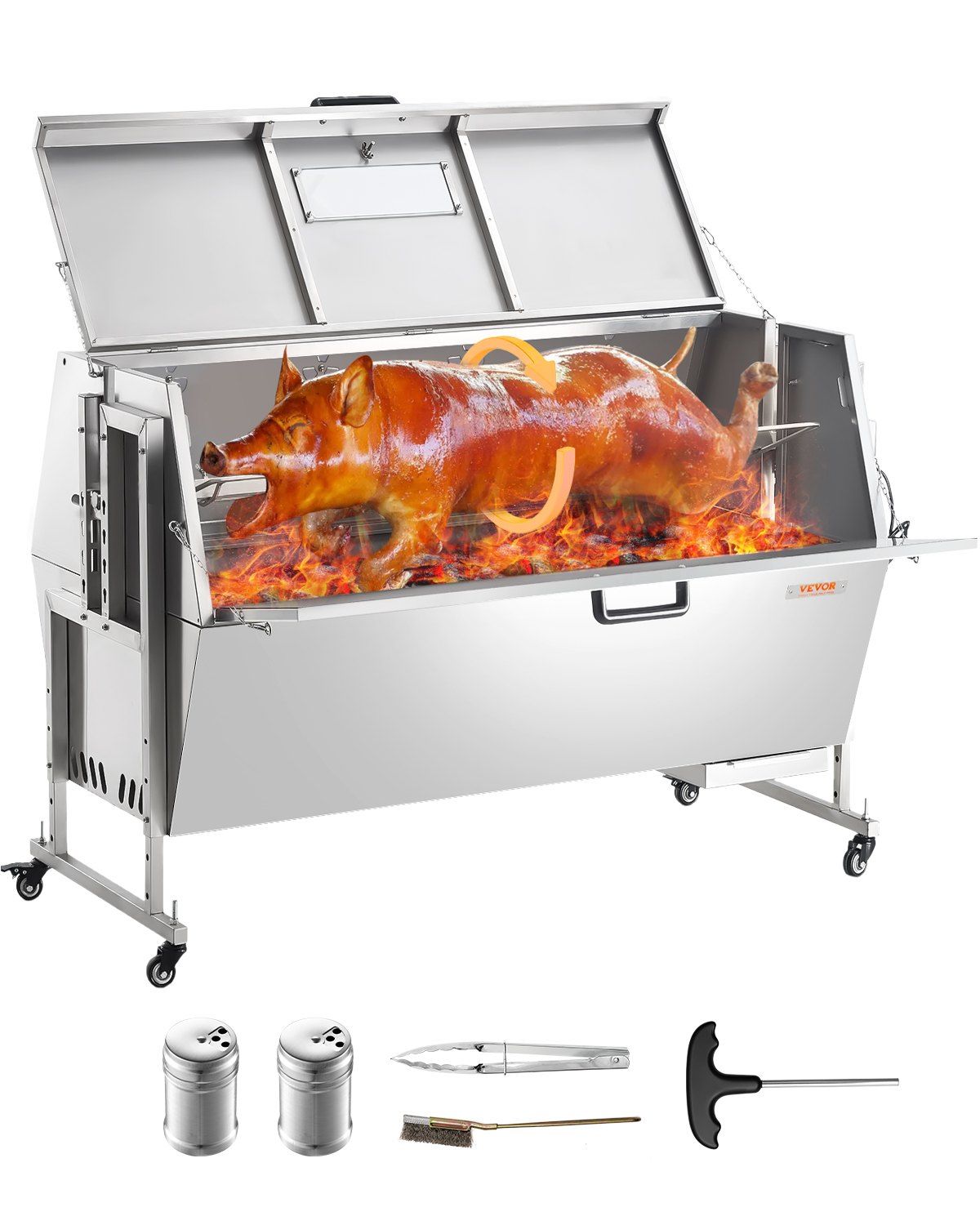 Rôtissoire VEVOR pour barbecue, rôtissoire pour porc, agneau, poulet, 60 W, 286 lb