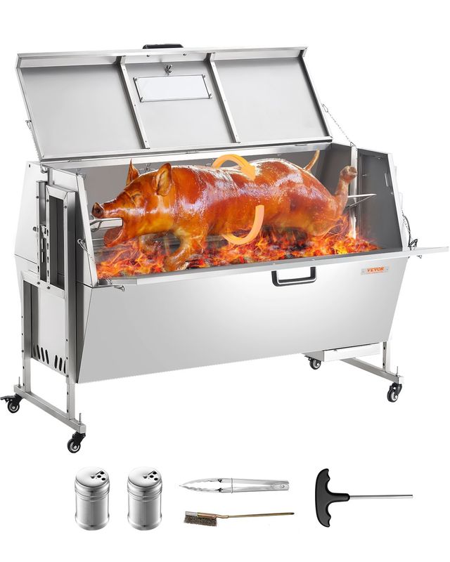 Rôtissoire VEVOR pour barbecue, rôtissoire pour porc, agneau, poulet, 60 W, 286 lb