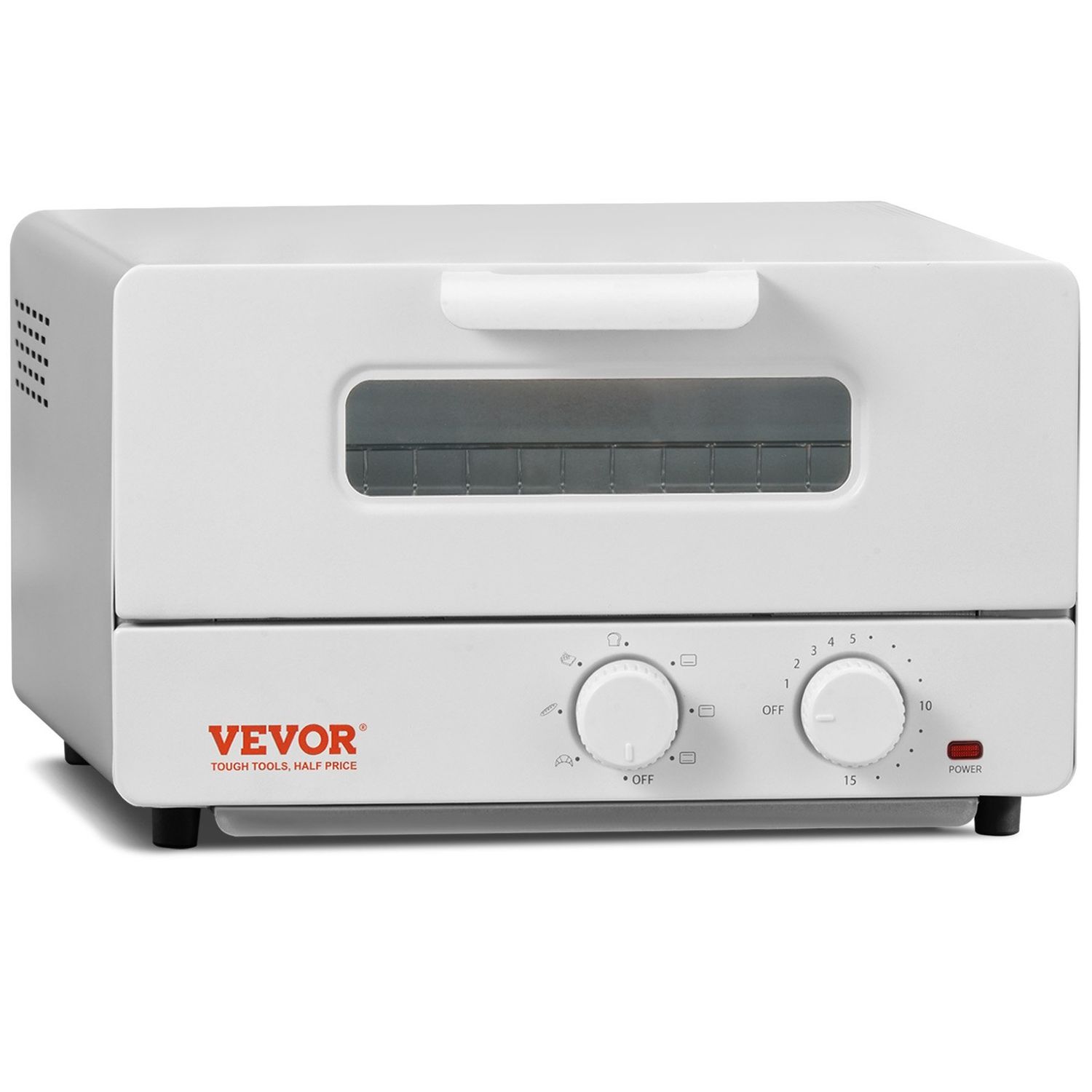 VEVOR Four à vapeur grille-pain, four à convection de comptoir 12 L, four grille-pain à vapeur 1300 W 5 en 1, 7 modes de cuisson