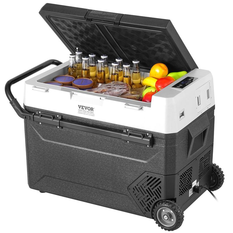 Réfrigérateur congélateur portable pour voiture VEVOR, compresseur 60 L, zone unique pour voiture et maison