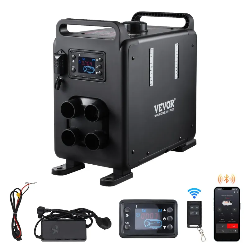 Chauffage à air diesel VEVOR Chauffage diesel 12V/24V 8KW Contrôle par application Bluetooth Véhicules