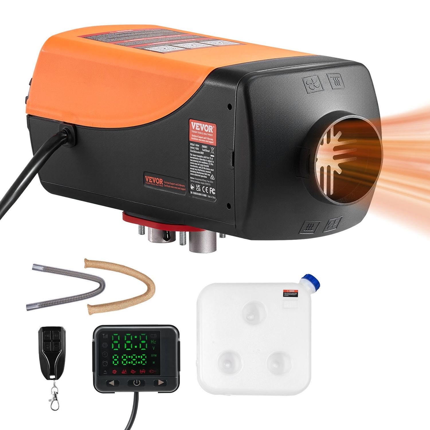 Chauffage à air diesel VEVOR Chauffage de stationnement diesel 8 kW DC 12-24 V Réservoir de carburant 10 L