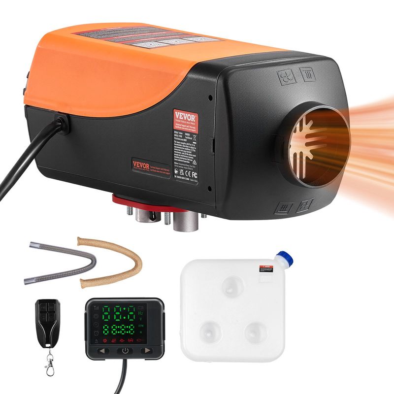 Chauffage à air diesel VEVOR Chauffage de stationnement diesel 8 kW DC 12-24 V Réservoir de carburant 10 L