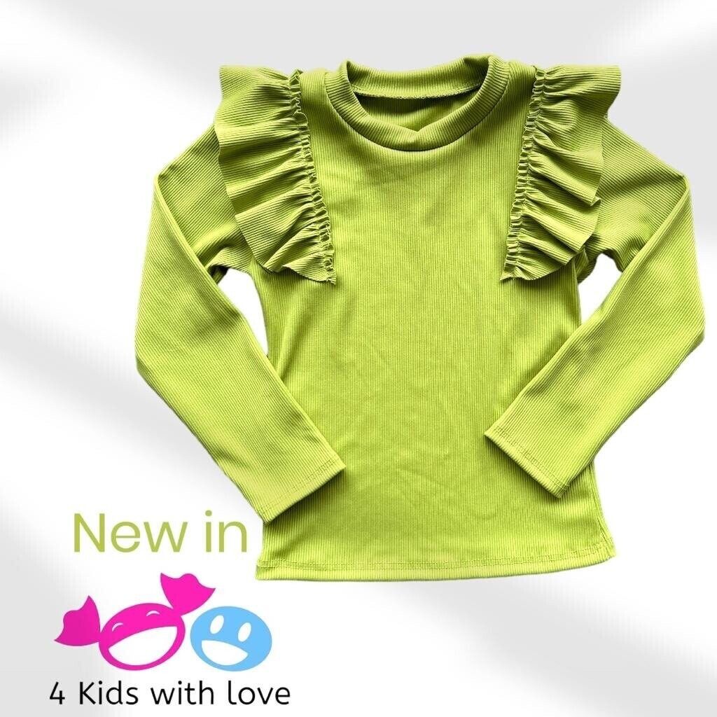 Ruffle shirt applegreen LM