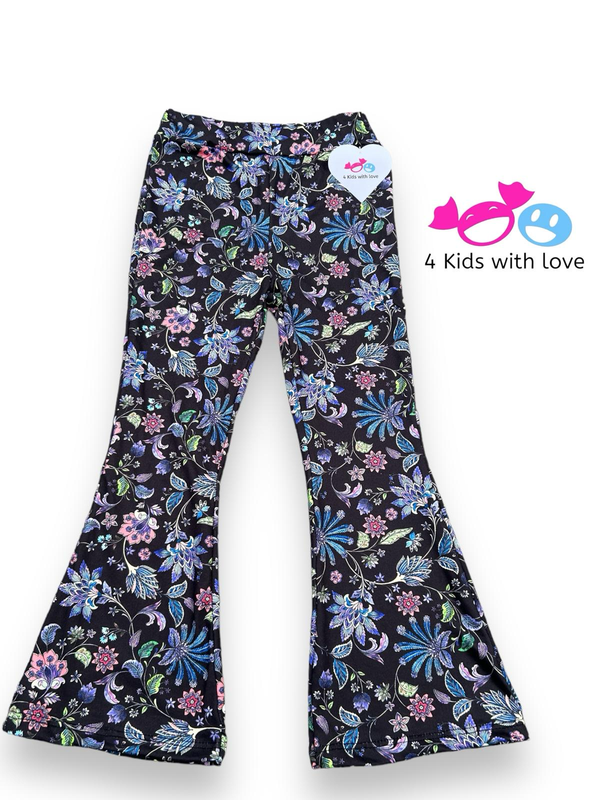 Flared multi black blue flower