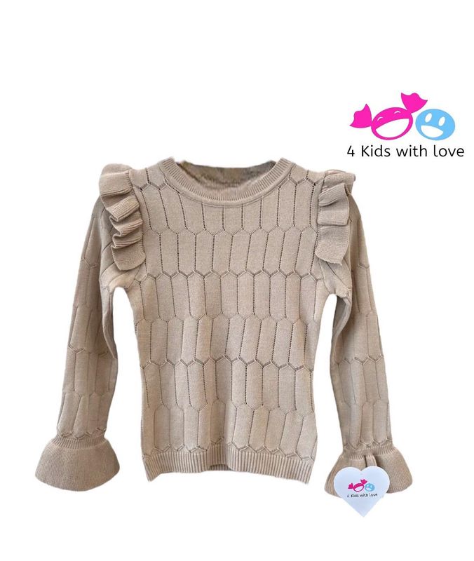 Lovely pull ruffle camel