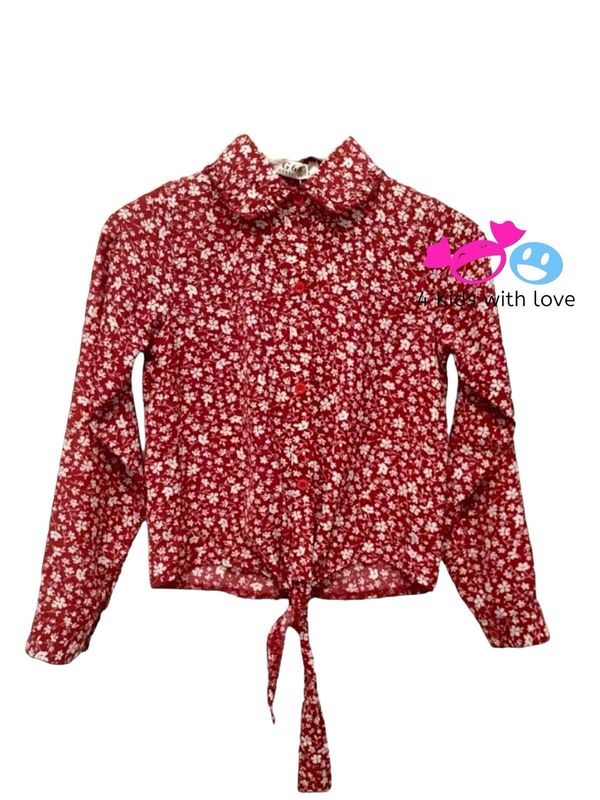 Blouse flower red